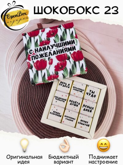 Шокобокс «С наилучшими пожеланиями №23»